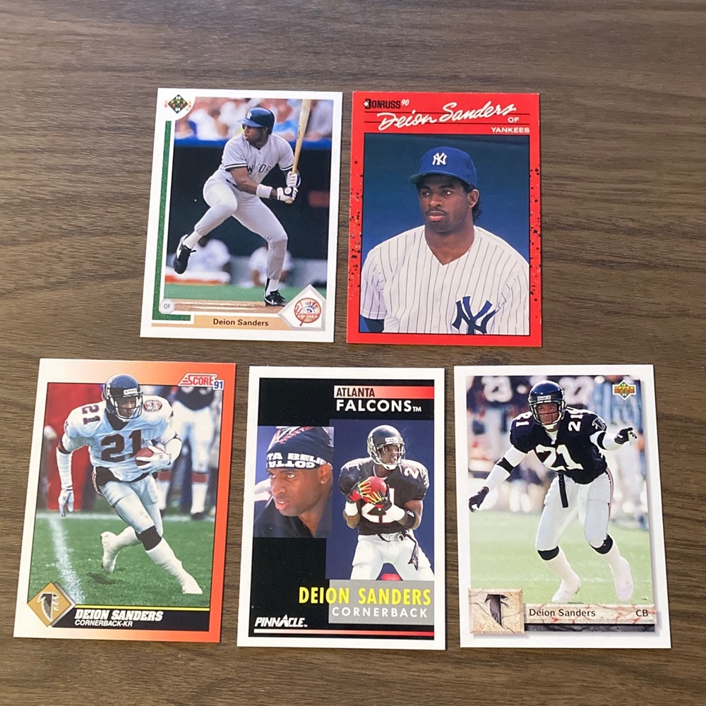 Deion Sanders Sports Trading Cards Collection